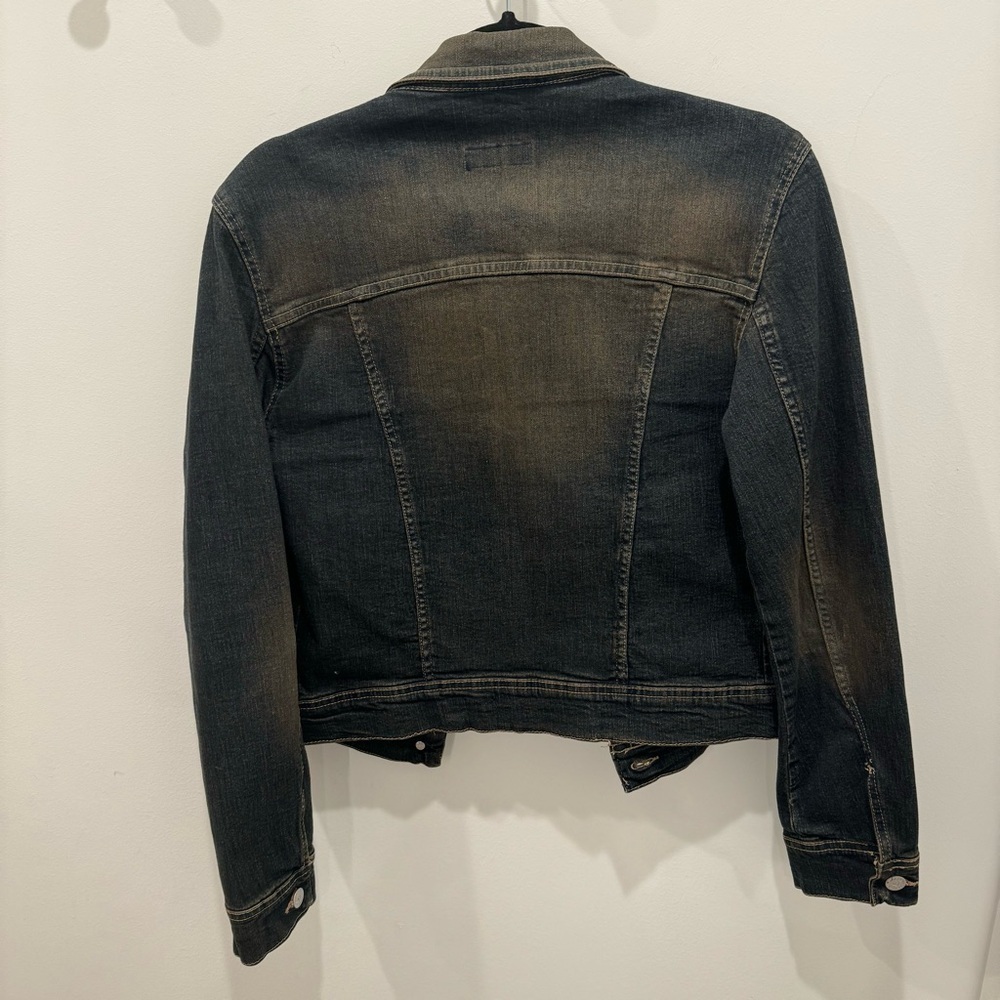 Vitamin A Jeans Blue Denim Jacket Women’s Large Button Front - Picture 9 of 10